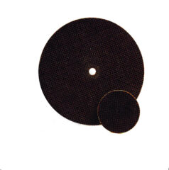 Image of four inch fiber cutting disc and 1.5 inch disc